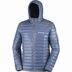 Columbia Mens OutDry Ex Gold Down Hooded Jacket Night Tide